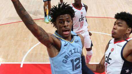 Ja Morant connait tout un match face aux Wizards