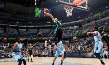 Jayson Tatum en met plein la vue à la Rumph Classic