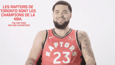 Les Raptors s'exercent en français à Québec