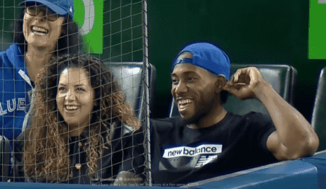 Kawhi Leonard était de passage au match des Blue Jays